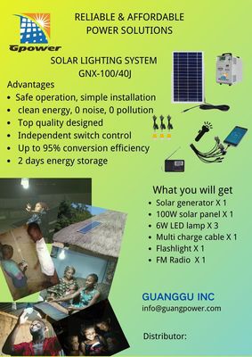 DC5V ha prodotto il pannello solare a energia solare Kit With Battery del sistema 100w